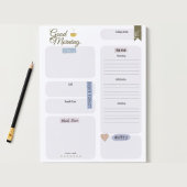 De productieve ochtend routine dagelijkse planner notitieblok