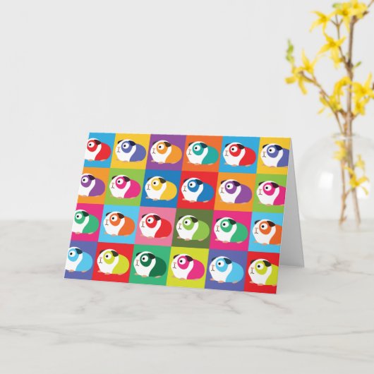 De Proefkonijnen van het pop-art Kaart (Gele Bloem)