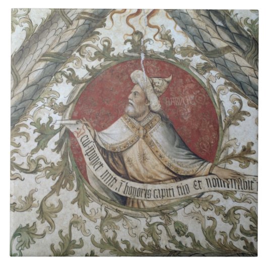 De profeet Baruch van de Loggia d'Annunciazion Tegeltje (Voorkant)