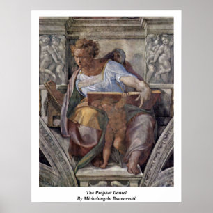 De profeet Daniel door Michelangelo Buonarroti Poster