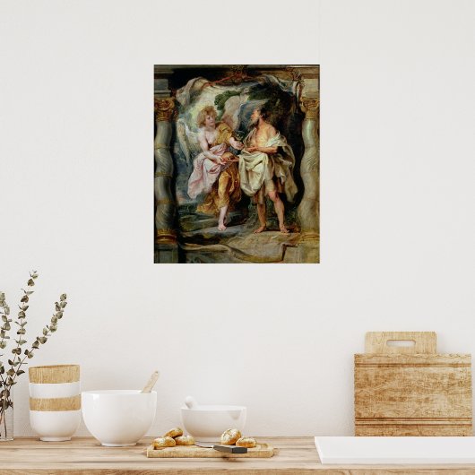 De profeet Elijah en de Angel Poster (Keuken)
