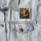 De profeet Isaiah Vierkante Button 5,1 Cm (In situ)