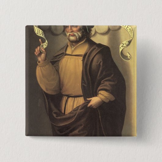 De profeet Isaiah Vierkante Button 5,1 Cm (Voorkant)