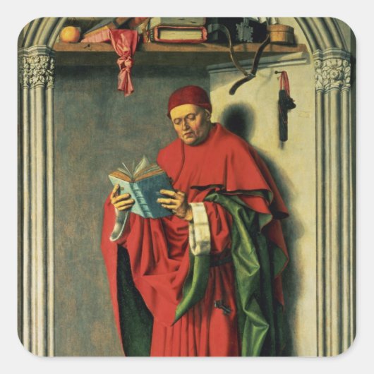 De profeet Jeremiah, 1443-45 Vierkante Sticker (Voorkant)