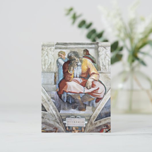 De profeet Jeremiah Briefkaart (Staand voorkant)