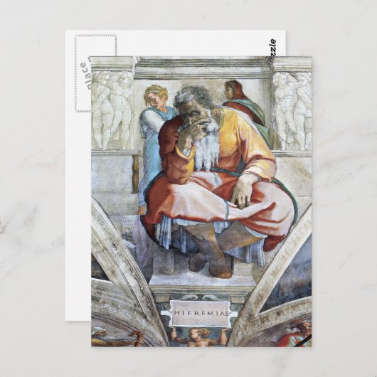 De profeet Jeremiah Briefkaart (Voorkant / Achterkant)