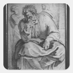 De profeet Jeremiah Vierkante Sticker