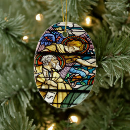 De profeet Jesaja in het Glas in lood Keramisch Ornament
