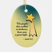 De profeet Jesaja in het Glas in lood Keramisch Ornament (Achterkant)