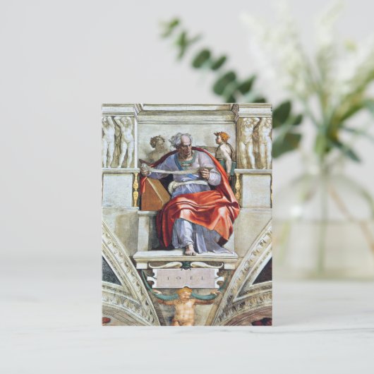 De profeet Joel van Michelangelo Unterberger Briefkaart (Staand voorkant)