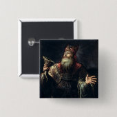 De profeet Samuel Vierkante Button 5,1 Cm (Voorkant /achterkant)