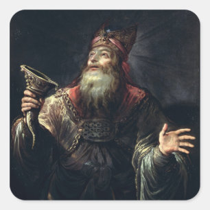 De profeet Samuel Vierkante Sticker