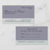 De professionele associate Blue Clasic-benoeming Afsprakenkaartje (Voorkant / Achterkant)