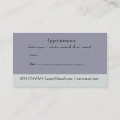 De professionele associate Blue Clasic-benoeming Afsprakenkaartje (Achterkant)