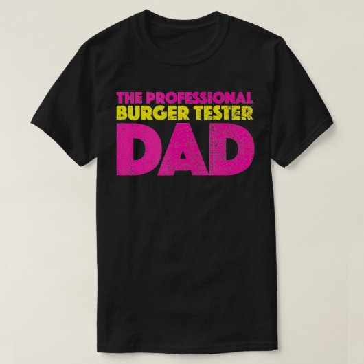De professionele Burger Tester Papa Retro Style VI T-shirt (Design voorkant)