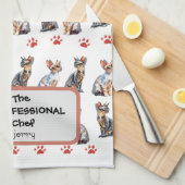 "De professionele chef-kok" Cat Lover Custom Theedoek (Quarter Fold)
