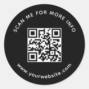 De professionele code QR van het Bedrijf tast me v Ronde Sticker