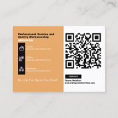 De professionele Elektriciendienst Adverteren Visitekaartje (Achterkant)