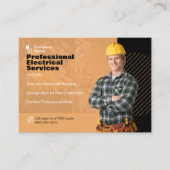 De professionele Elektriciendienst Adverteren Visitekaartje (Voorkant)
