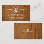 De professionele Houtbewerking van de Hulpmiddelen Visitekaartje (Voorkant / Achterkant)