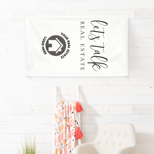 De professionele Realiteit laat ons Echte Logo van Spandoek (Insitu)