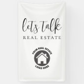 De professionele Realiteit laat ons Echte Logo van Spandoek (Verticaal)