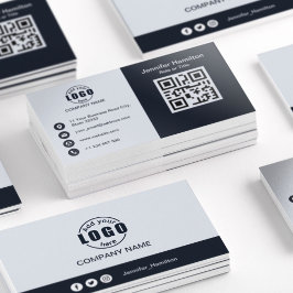 De professionele Zwart-wit voegt uw Logo QR-code t Visitekaartje