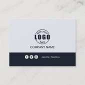 De professionele Zwart-wit voegt uw Logo QR-code t Visitekaartje (Achterkant)