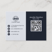 De professionele Zwart-wit voegt uw Logo QR-code t Visitekaartje (Voorkant)