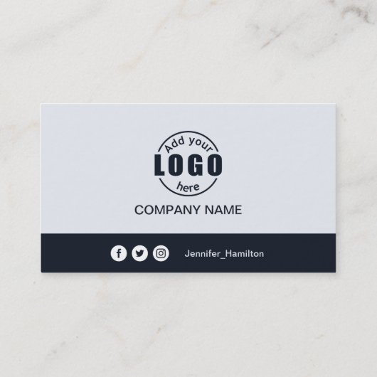 De professionele Zwart-wit voegt uw Logo QR-code t Visitekaartje (Achterkant)