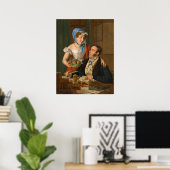 De professor Cartografe - Waldmüller Fine Art Poster (Thuiskantoor)