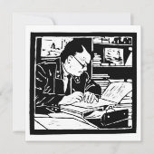 De Professor linoleumsnede Kaart (Voorkant)