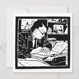De Professor linoleumsnede Kaart