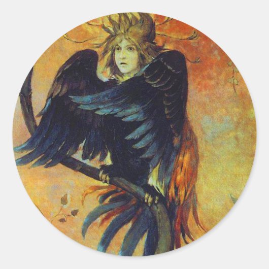 De Profetische Vogel Ronde Sticker (Voorkant)