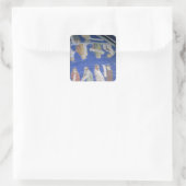 De profets Job, Isaiah, Jeremiah, Solomon Vierkante Sticker (Tas)