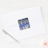 De profets Job, Isaiah, Jeremiah, Solomon Vierkante Sticker (Envelop)