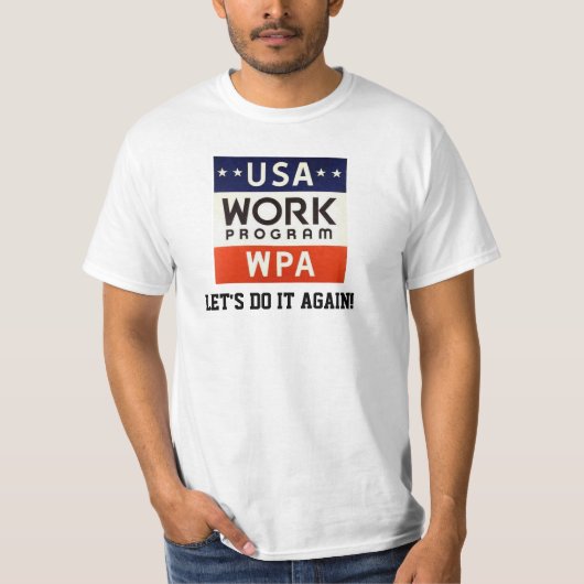 De Programma's Admin van de Werken van WPA. LATEN T-shirt (Voorkant)