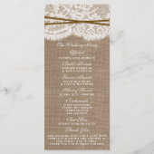 De programma's van het Rustic Hoefijzer Wedding Co (Achterkant)