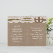 De programma's van het Rustic Hoefijzer Wedding Co (Staand voorkant)