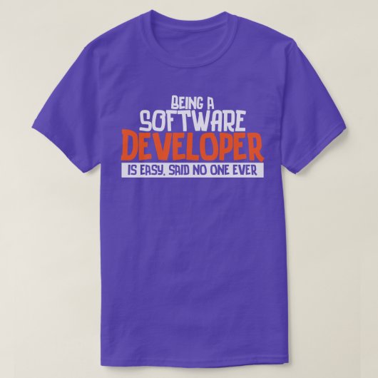 De programmeur die een softwareontwikkelaar zijn i t-shirt (Design voorkant)