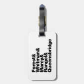 De projecten bagagelabel (Achterkant verticaal)