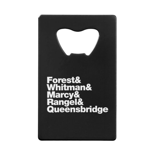 De projecten creditkaart flessenopener (Voorkant)