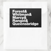 De projecten rechthoekige sticker (Tas)