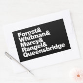 De projecten rechthoekige sticker (Envelop)