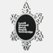 De Projects Tin Sneeuwvlok Ornament (Rechts)