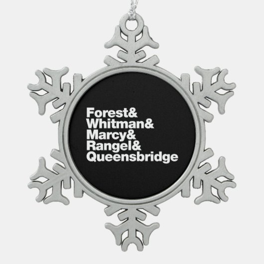 De Projects Tin Sneeuwvlok Ornament (Voorkant)