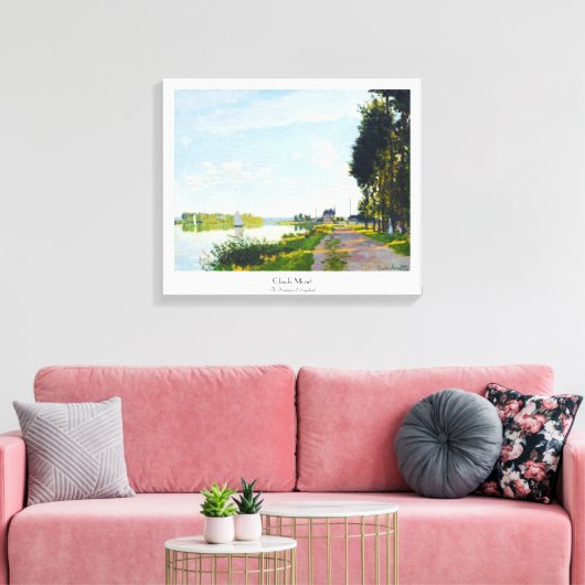De promenade in Argenteuil Claude Monet Canvas Afdruk (Insitu (Woonkamer))