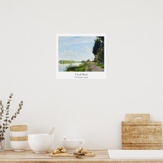 De promenade in Argenteuil Claude Monet Poster (Keuken)
