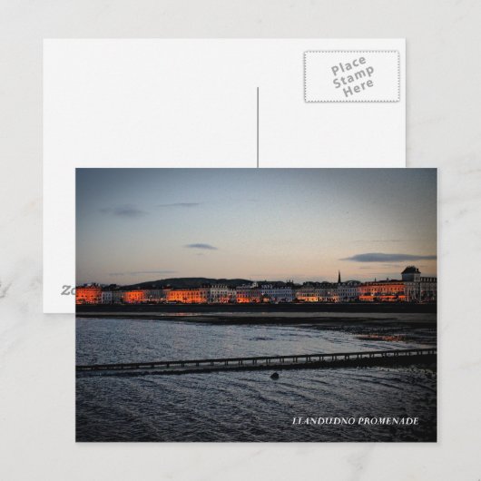 De promenade in Llandudno Briefkaart (Voorkant / Achterkant)