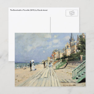 De promenade in Trouville van Claude Monet Briefkaart